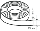 Лента нержавеющая 0,7х19 мм.  AISI201 (12Х15Г9НД) монтажная